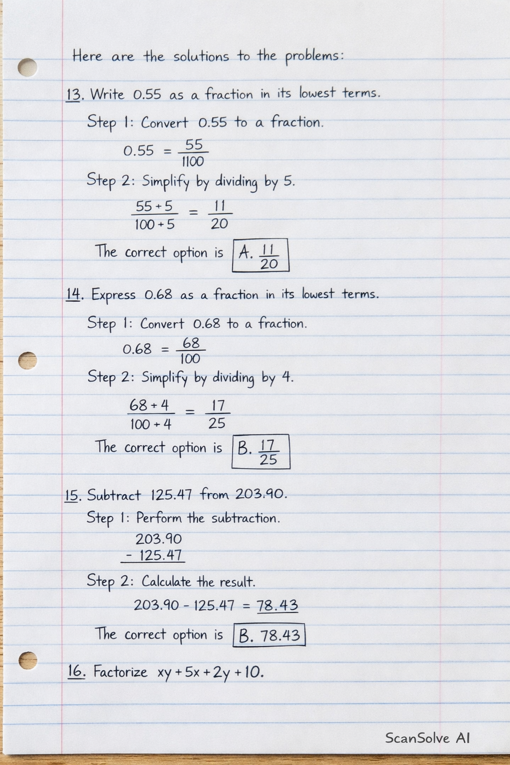 Handwritten step-by-step solution preview