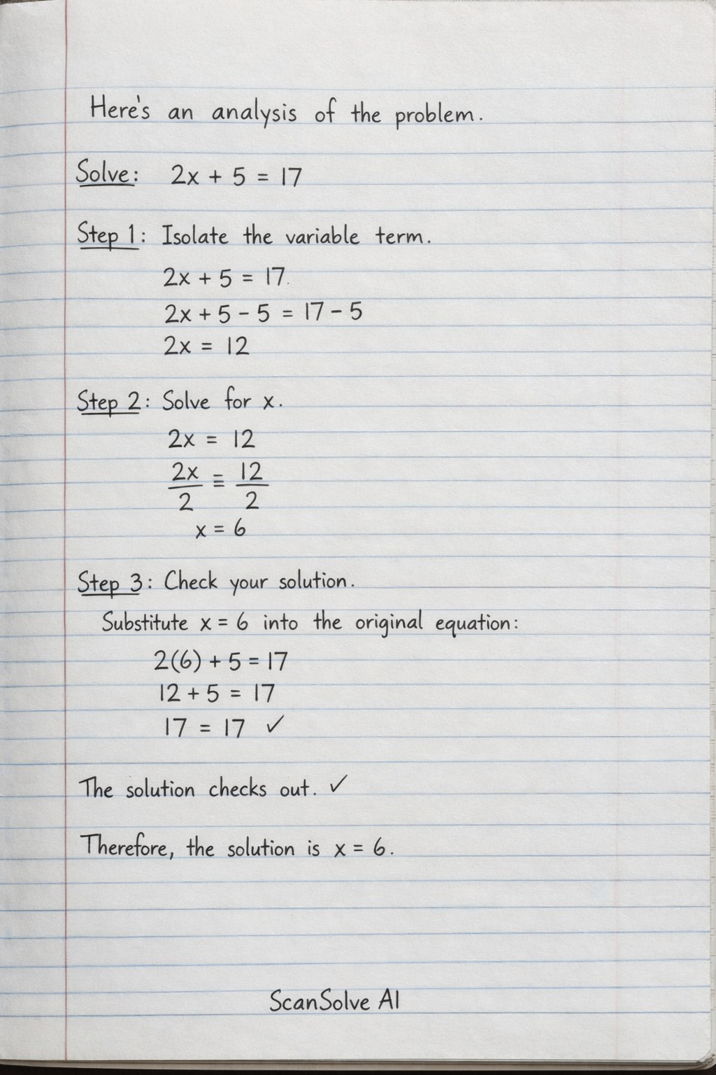 Handwritten step-by-step solution preview