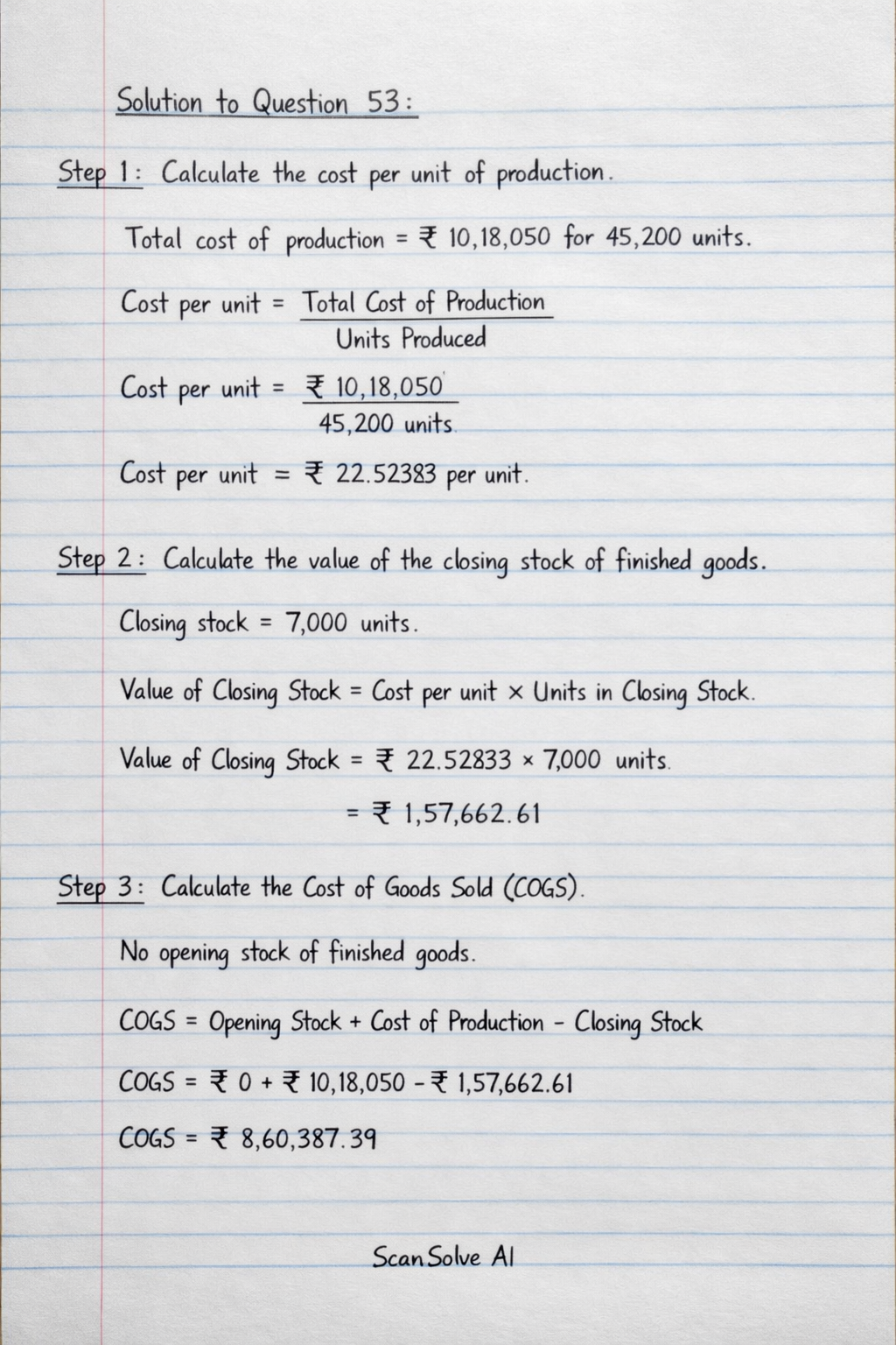 Handwritten step-by-step solution preview