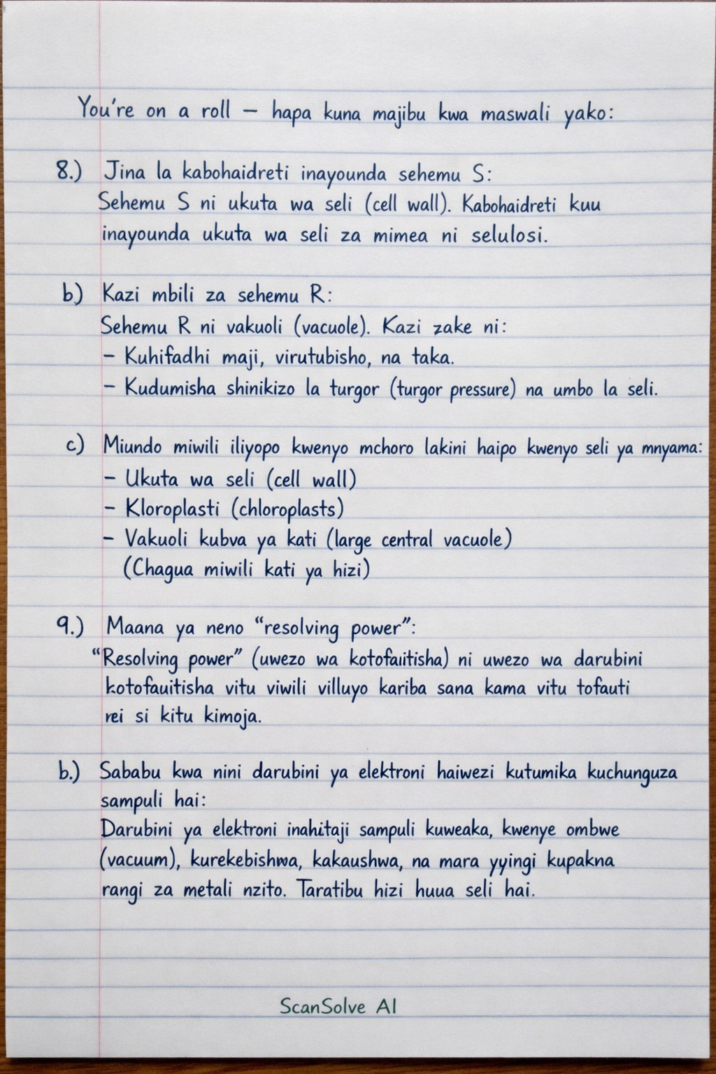 Handwritten step-by-step solution preview