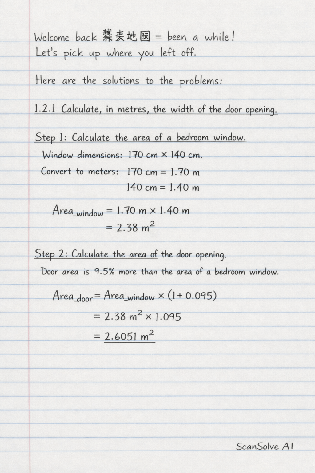 Handwritten step-by-step solution preview