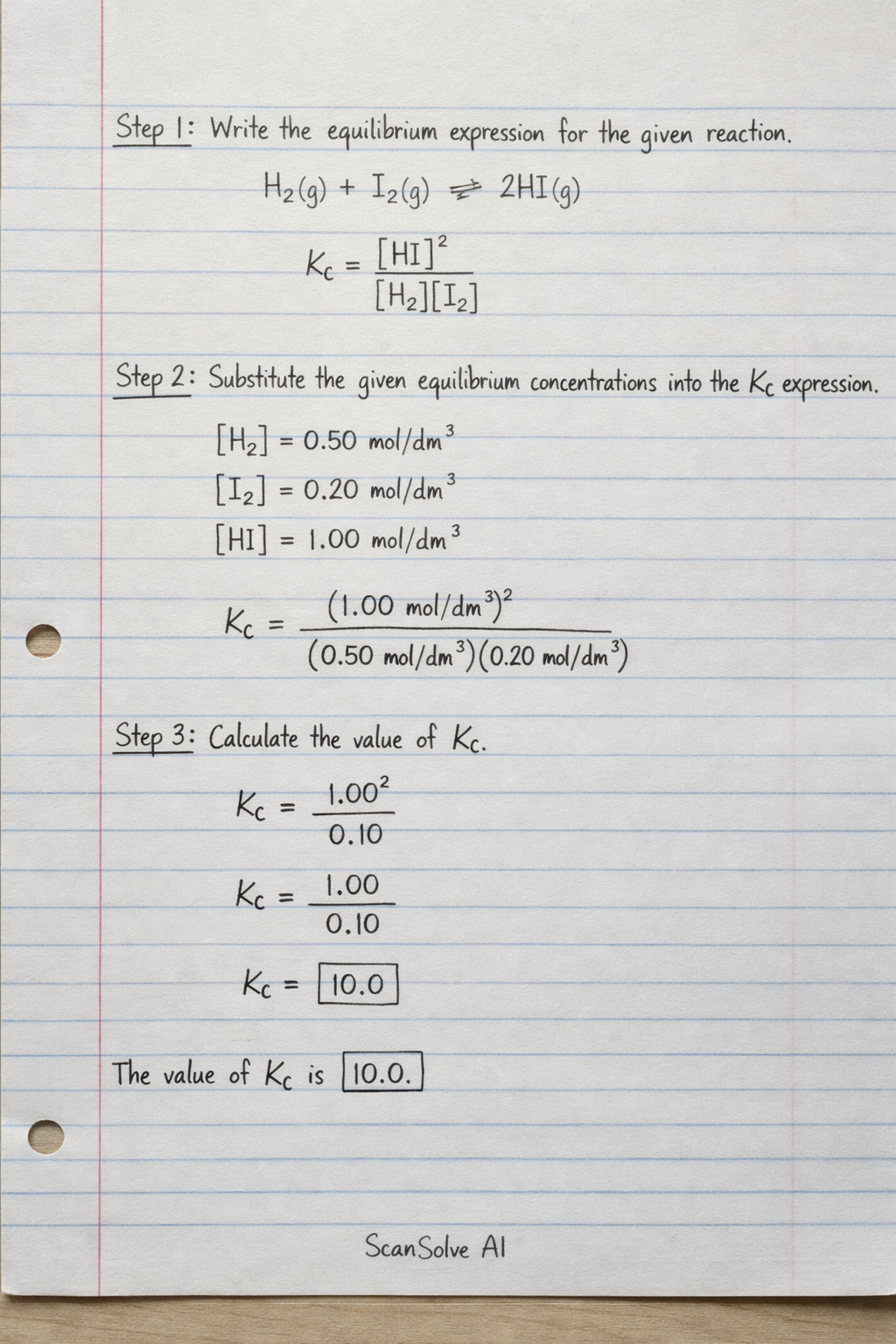 Handwritten step-by-step solution preview
