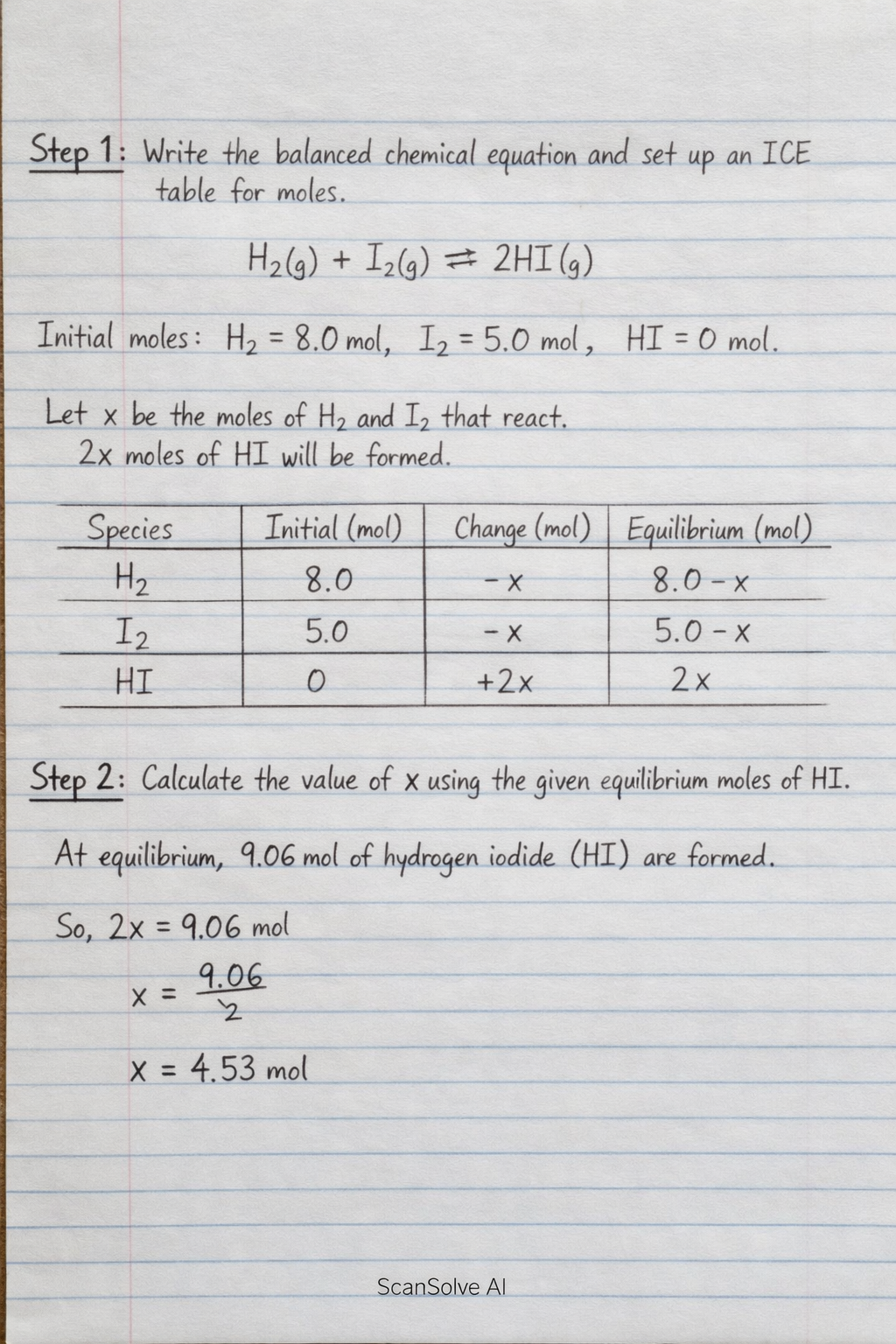 Handwritten step-by-step solution preview