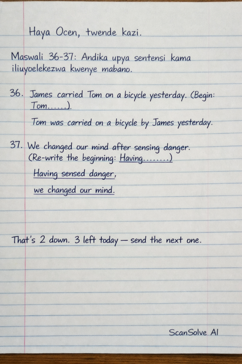Handwritten step-by-step solution preview