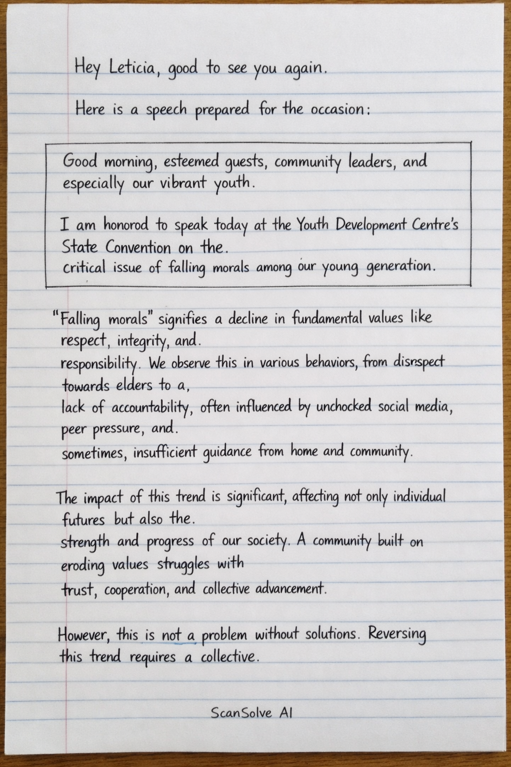 Handwritten step-by-step solution preview
