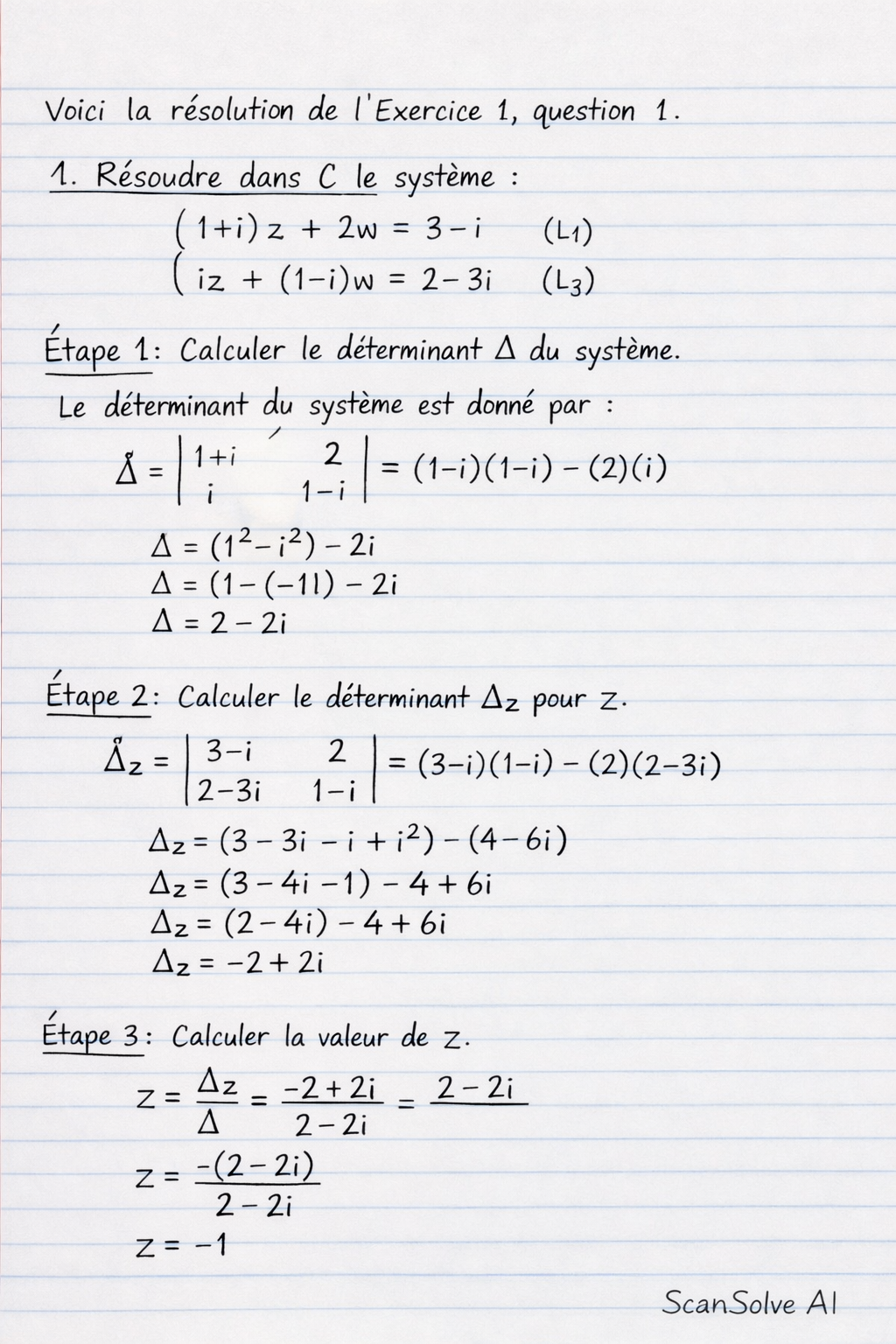 Handwritten step-by-step solution preview