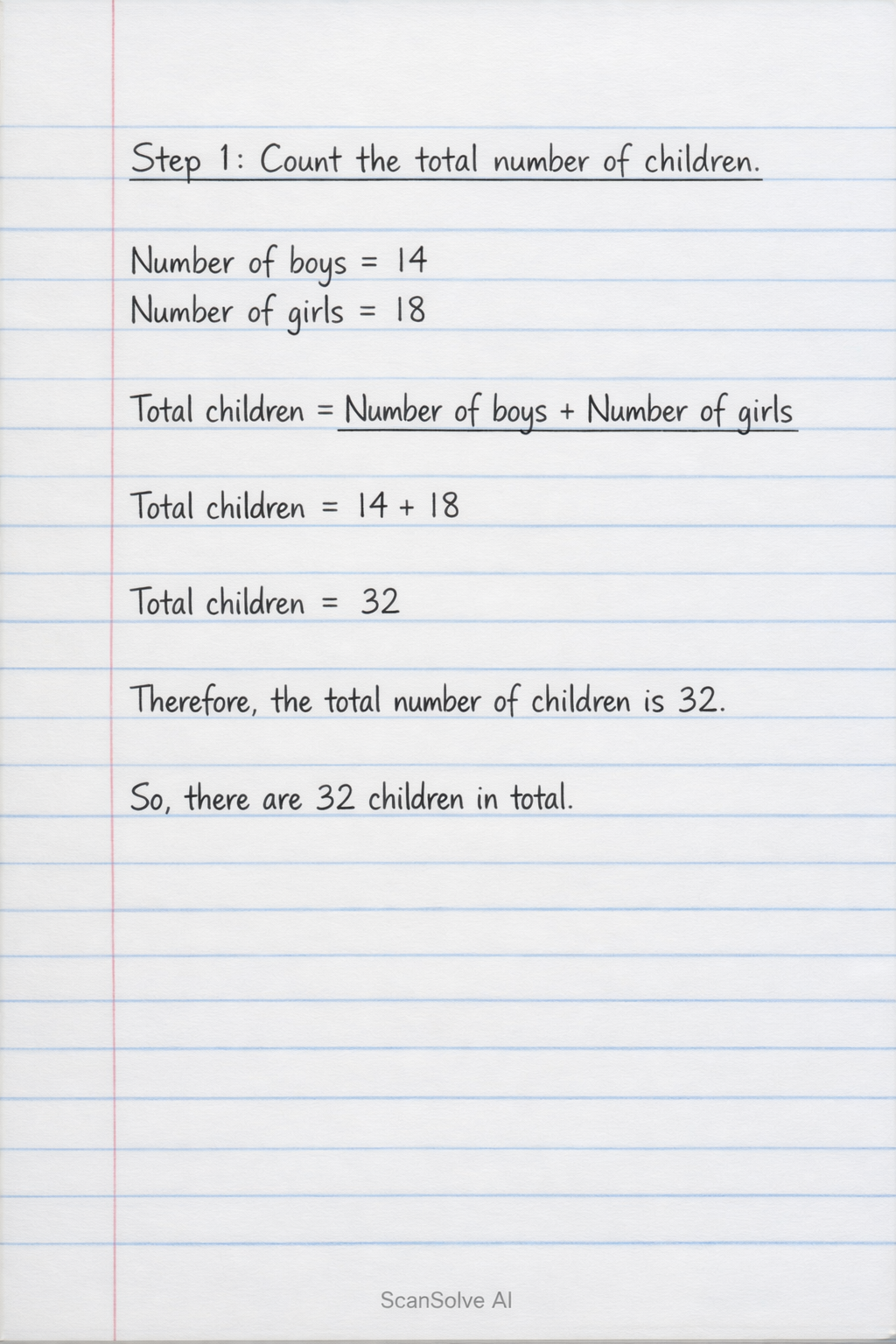 Handwritten step-by-step solution preview