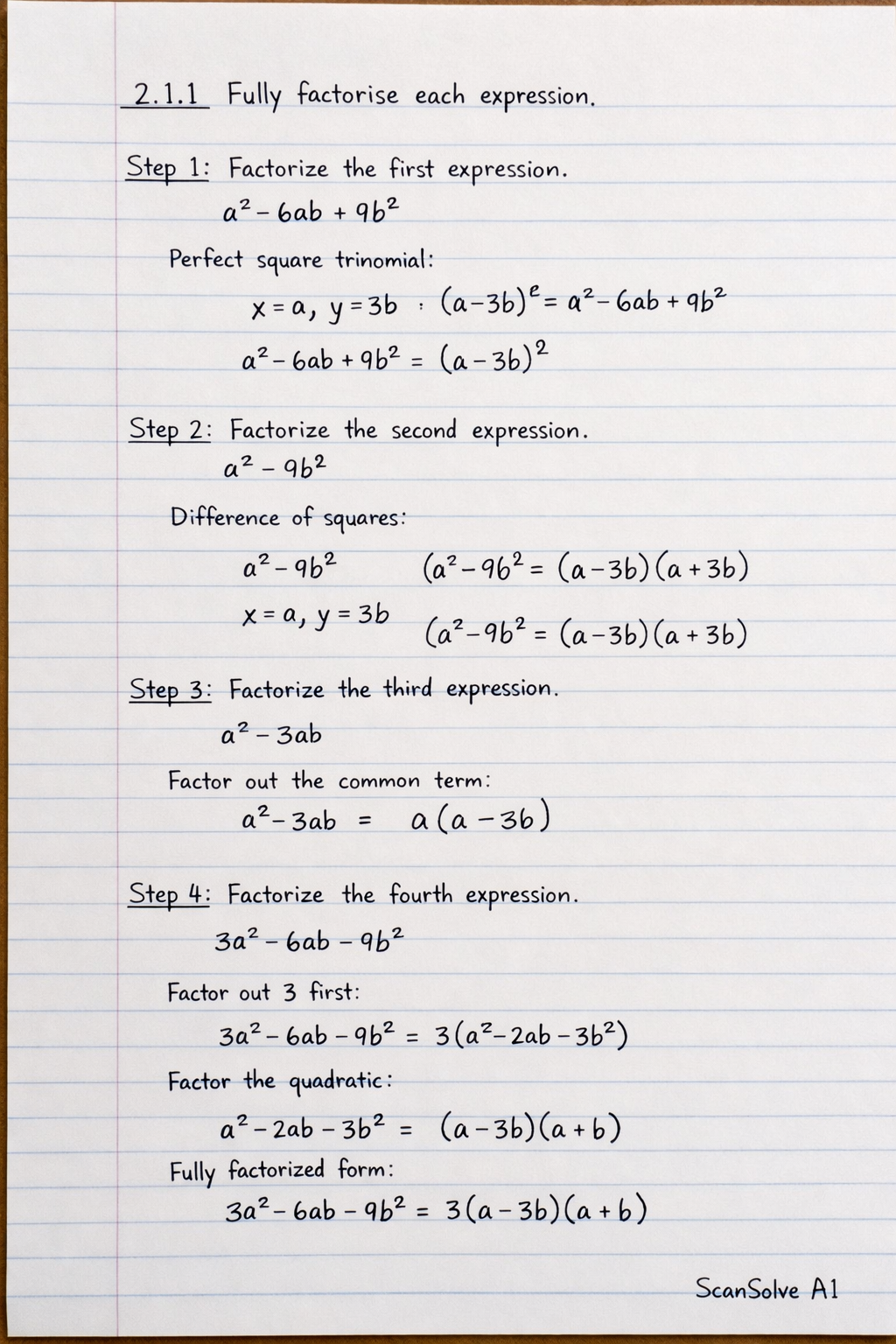 Handwritten step-by-step solution preview