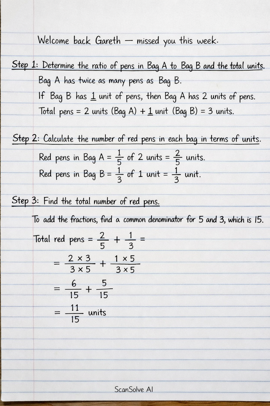 Handwritten step-by-step solution preview