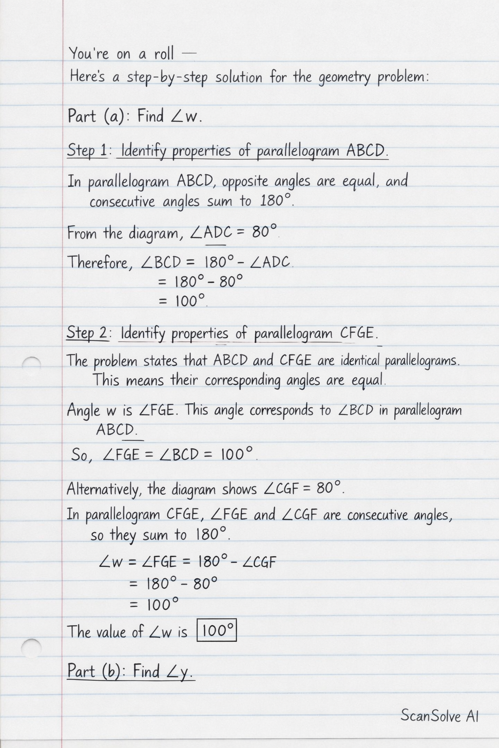 Handwritten step-by-step solution preview