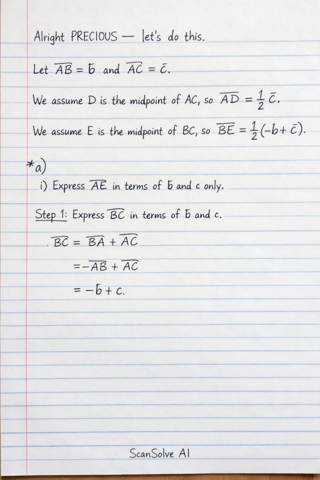 Handwritten step-by-step solution preview