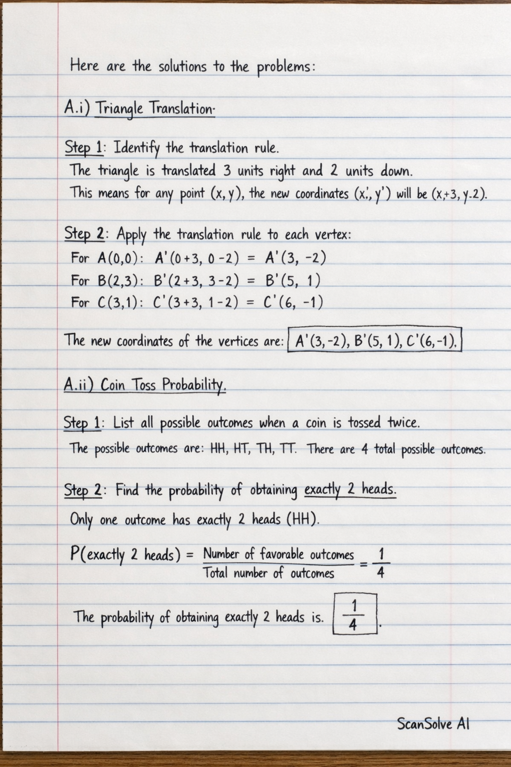 Handwritten step-by-step solution preview