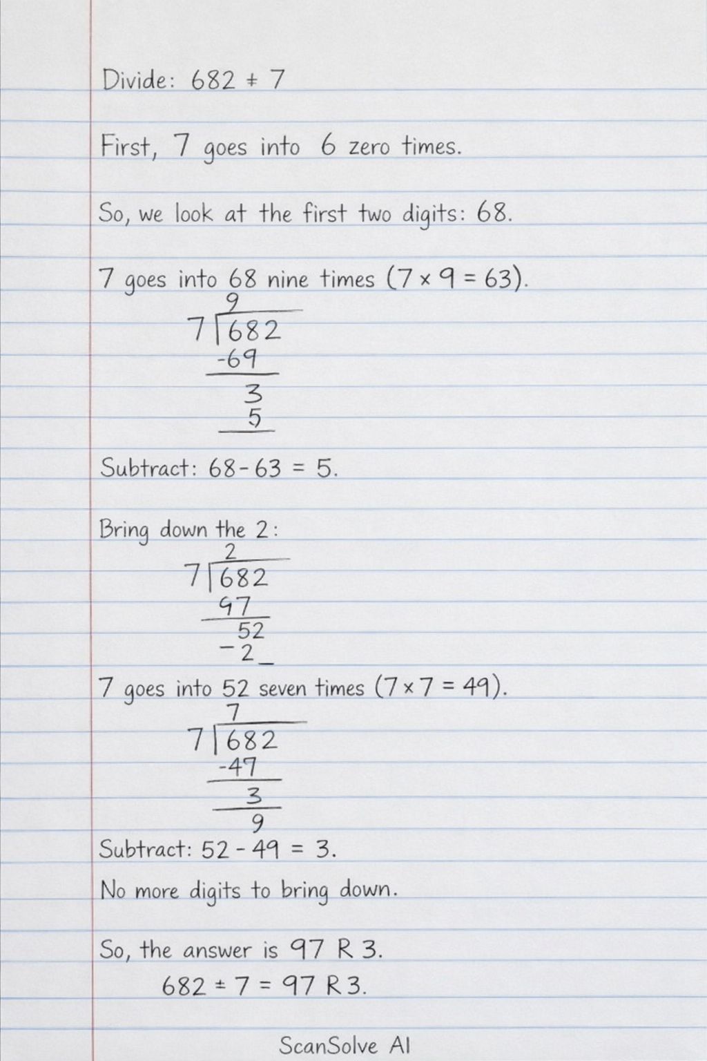 Handwritten step-by-step solution preview