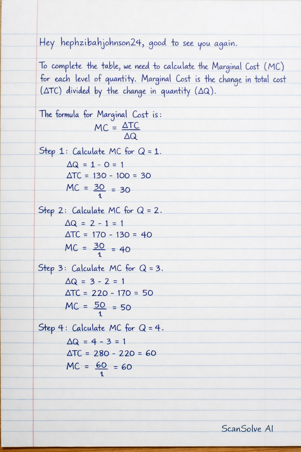Handwritten step-by-step solution preview