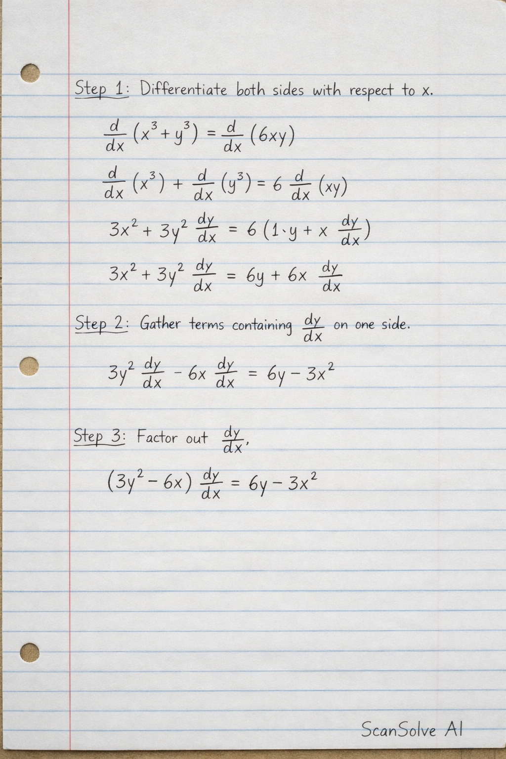 Handwritten step-by-step solution preview