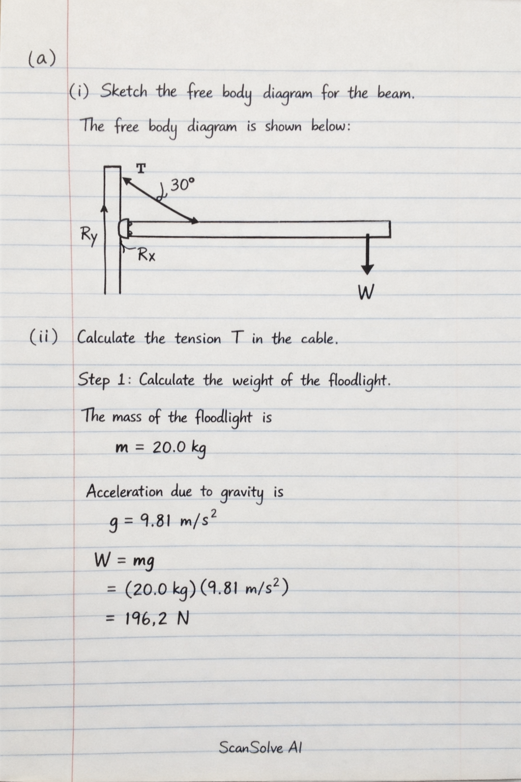 Handwritten step-by-step solution preview