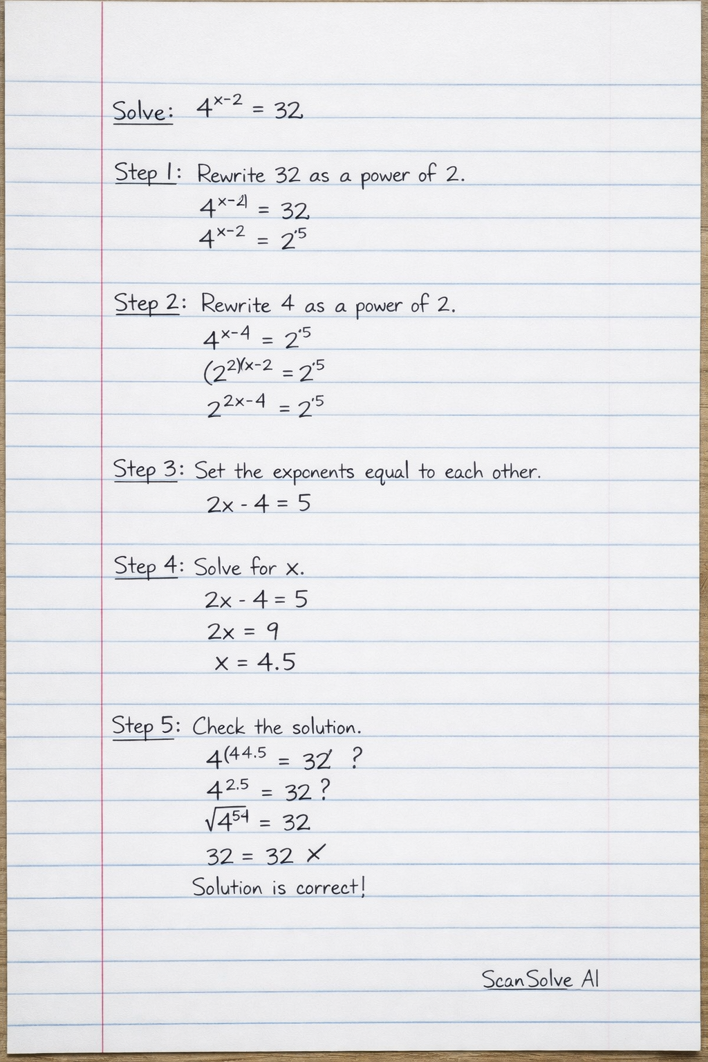 Handwritten step-by-step solution preview