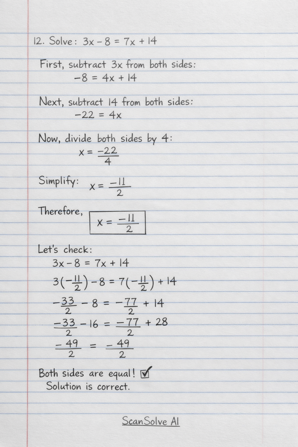 Handwritten step-by-step solution preview