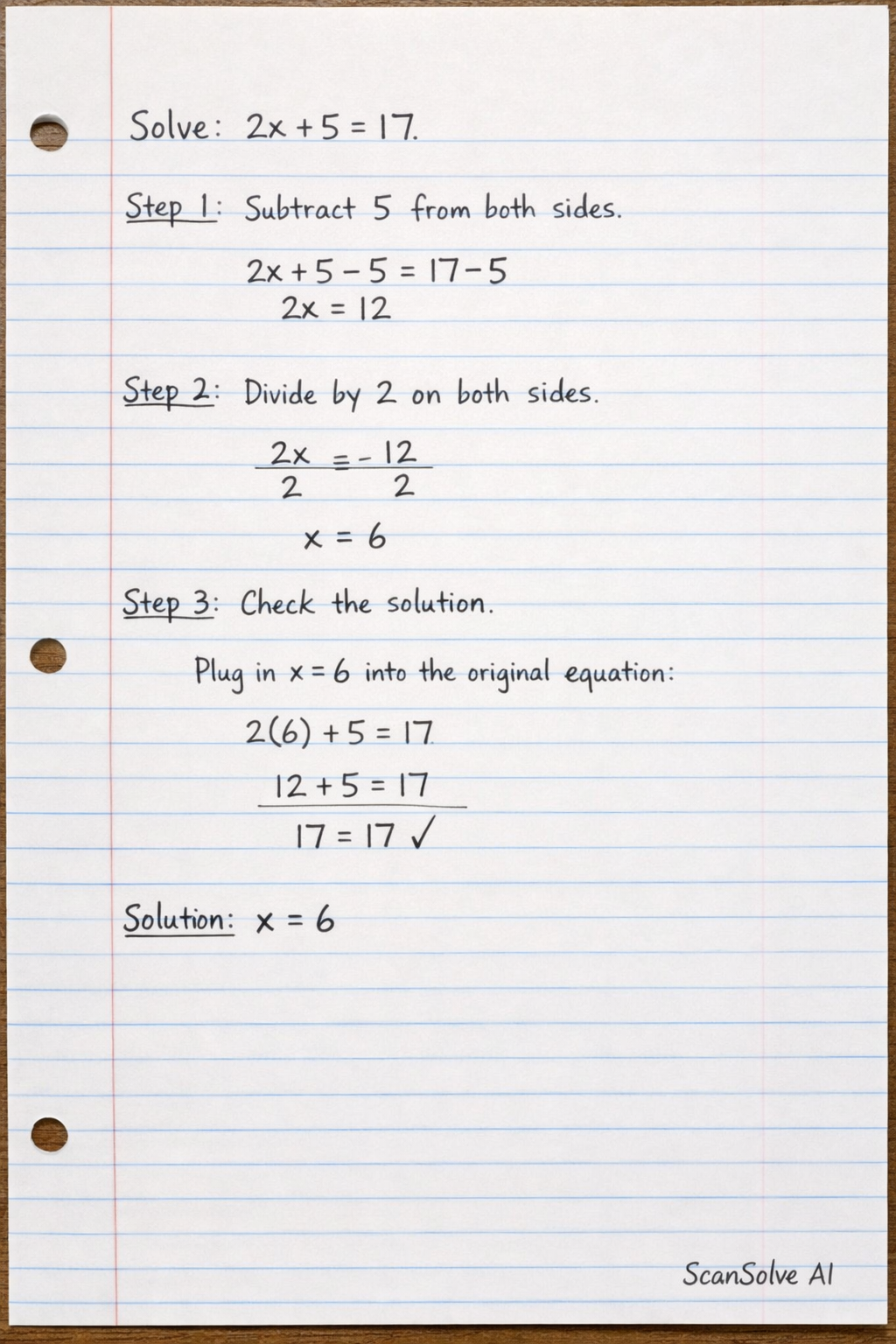Handwritten step-by-step solution preview