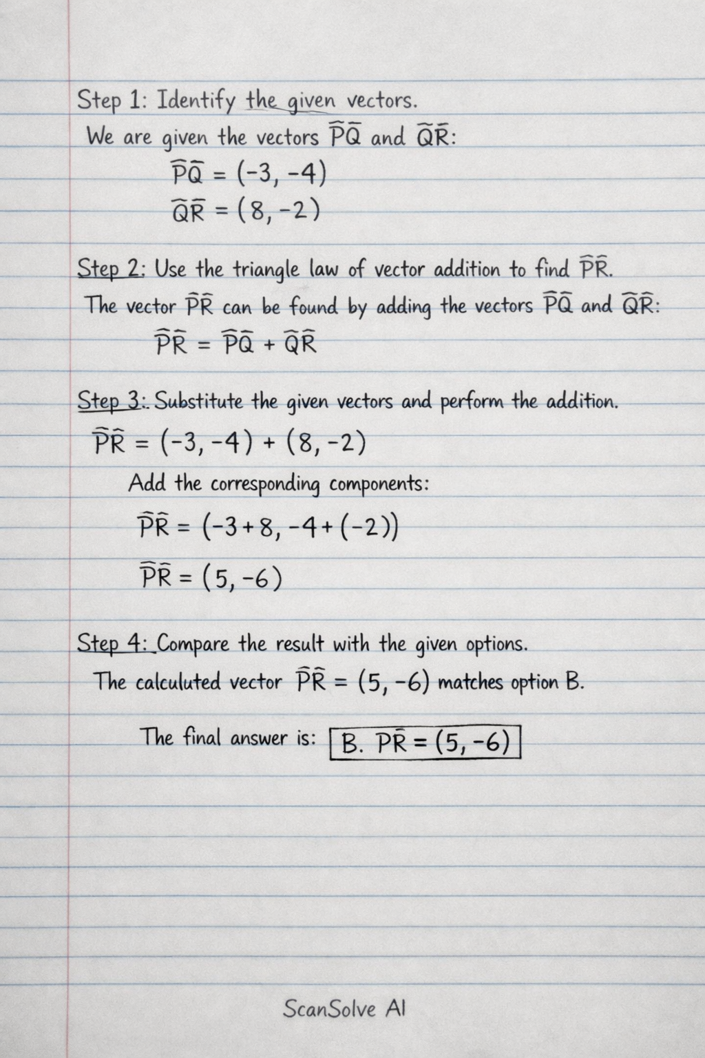 Handwritten step-by-step solution preview