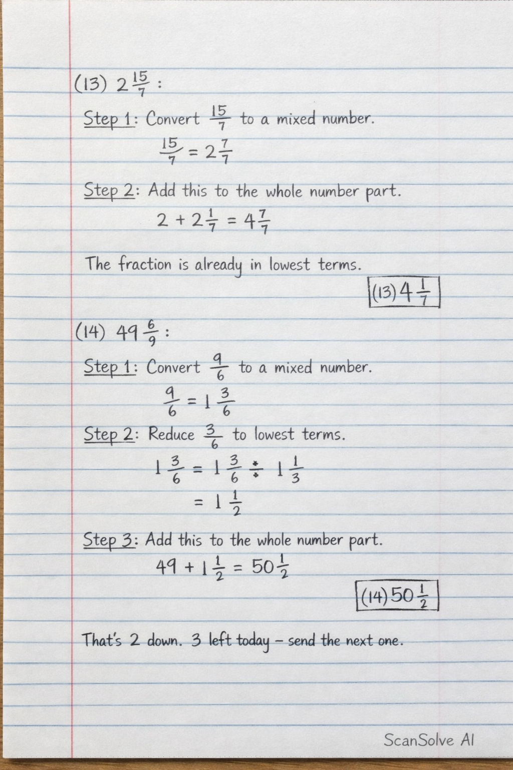 Handwritten step-by-step solution preview