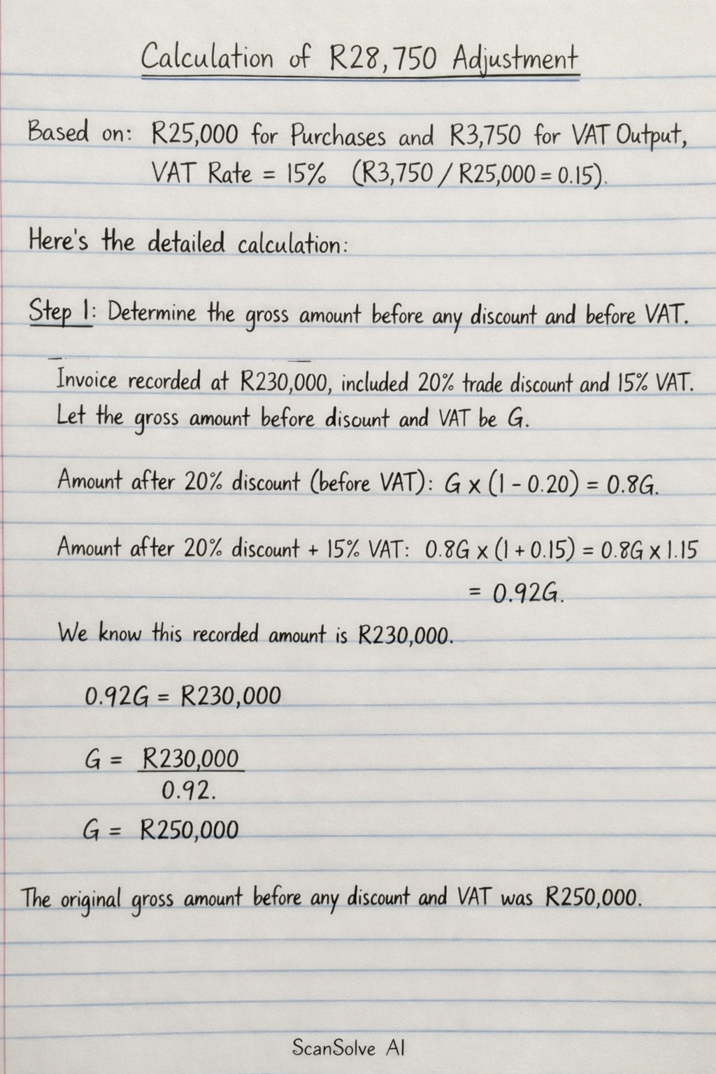 Handwritten step-by-step solution preview