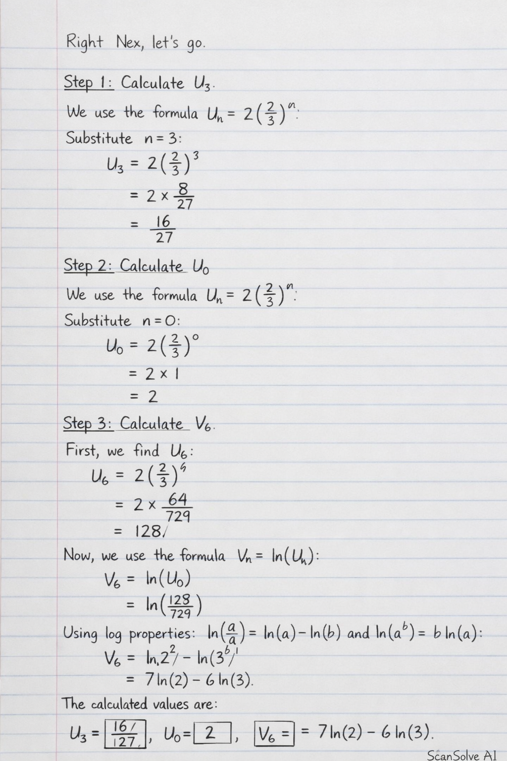 Handwritten step-by-step solution preview