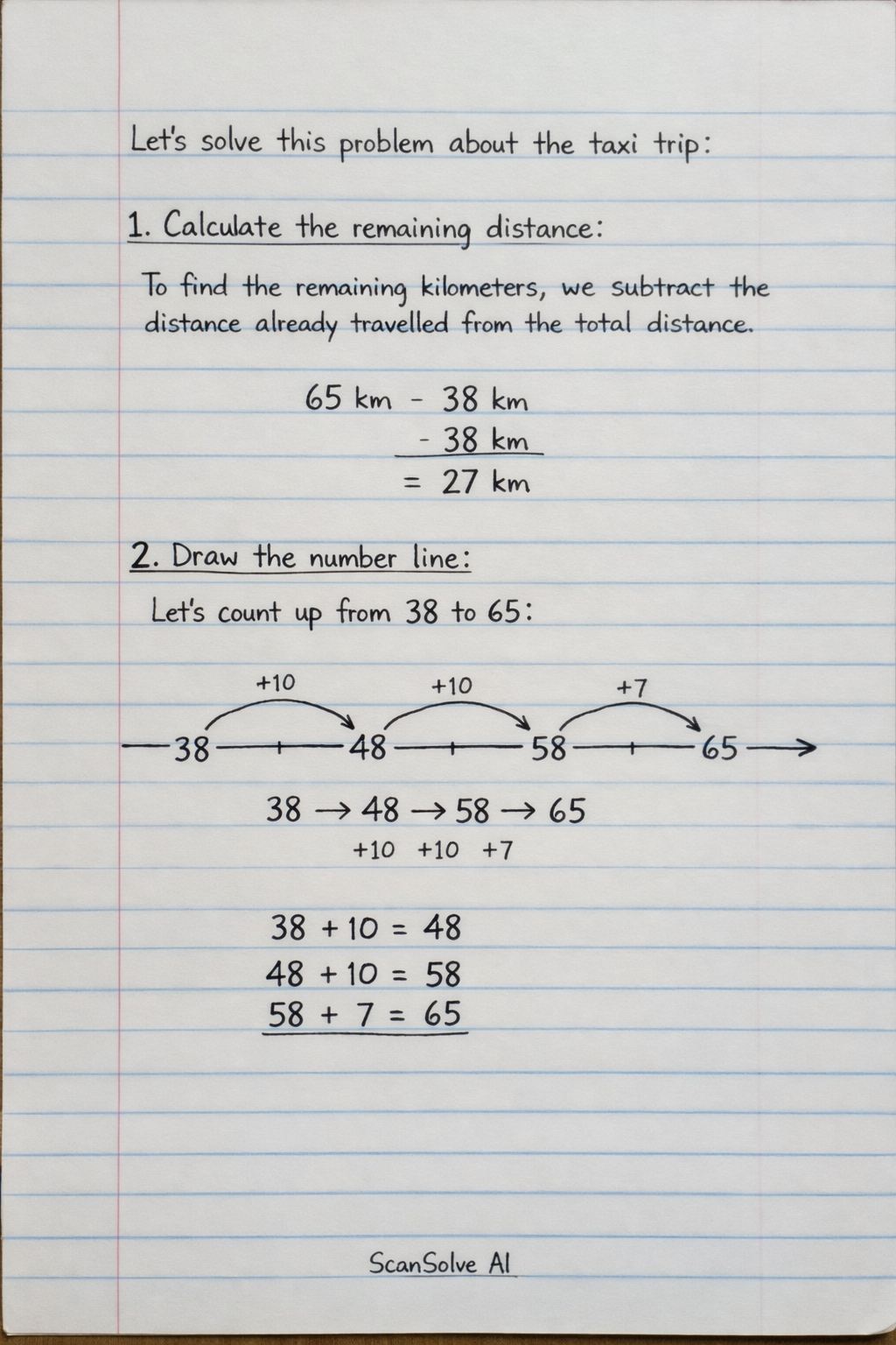 Handwritten step-by-step solution preview