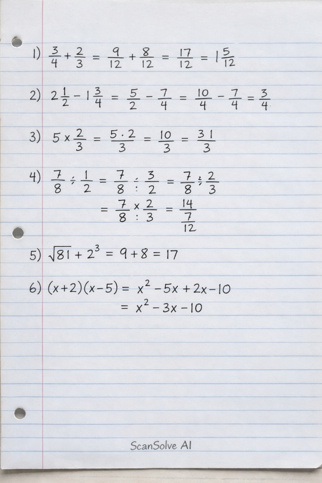 Handwritten step-by-step solution preview