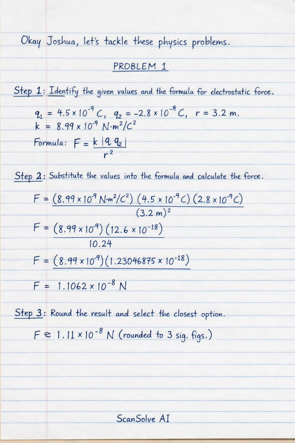 Handwritten step-by-step solution preview