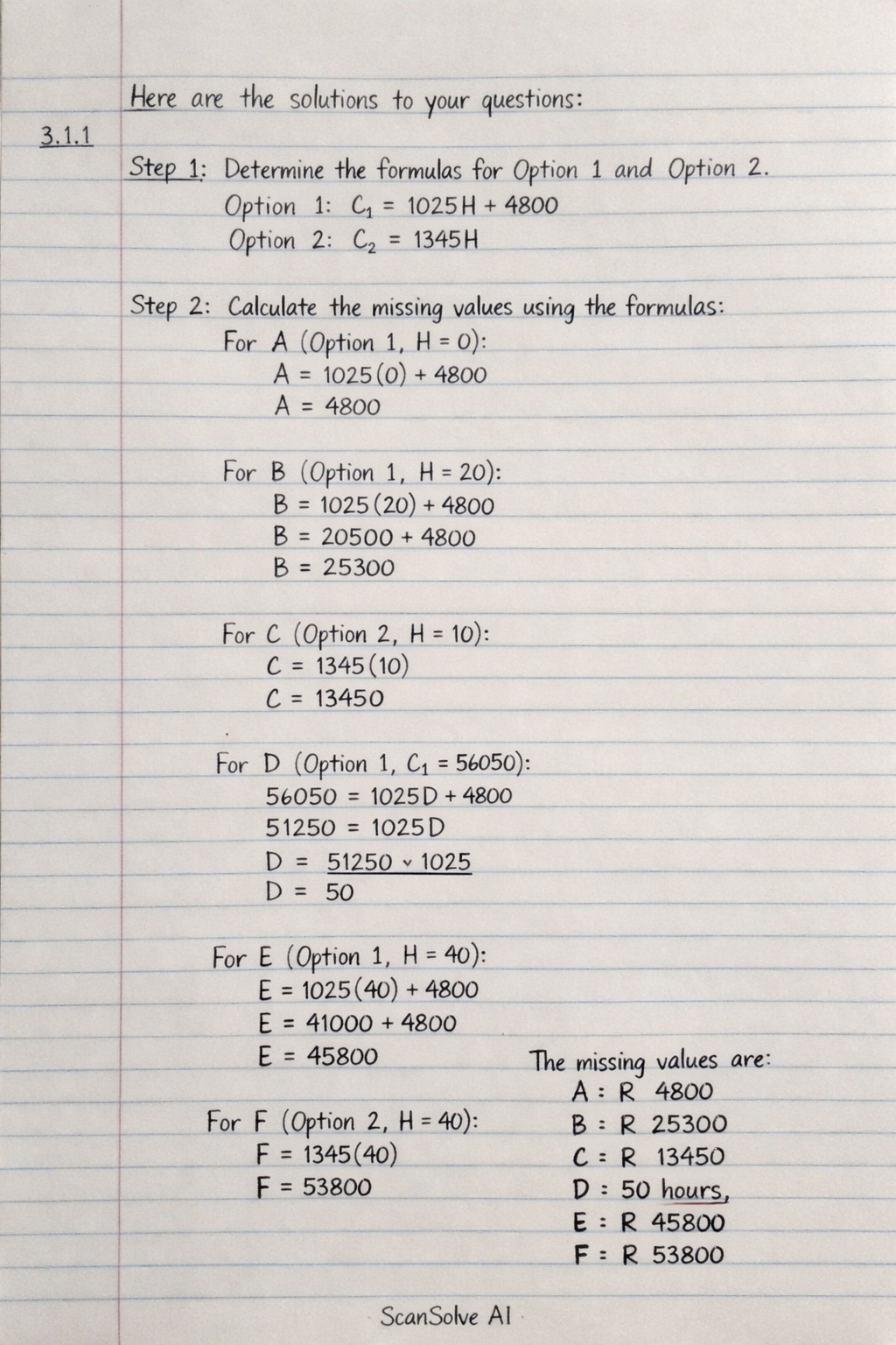 Handwritten step-by-step solution preview