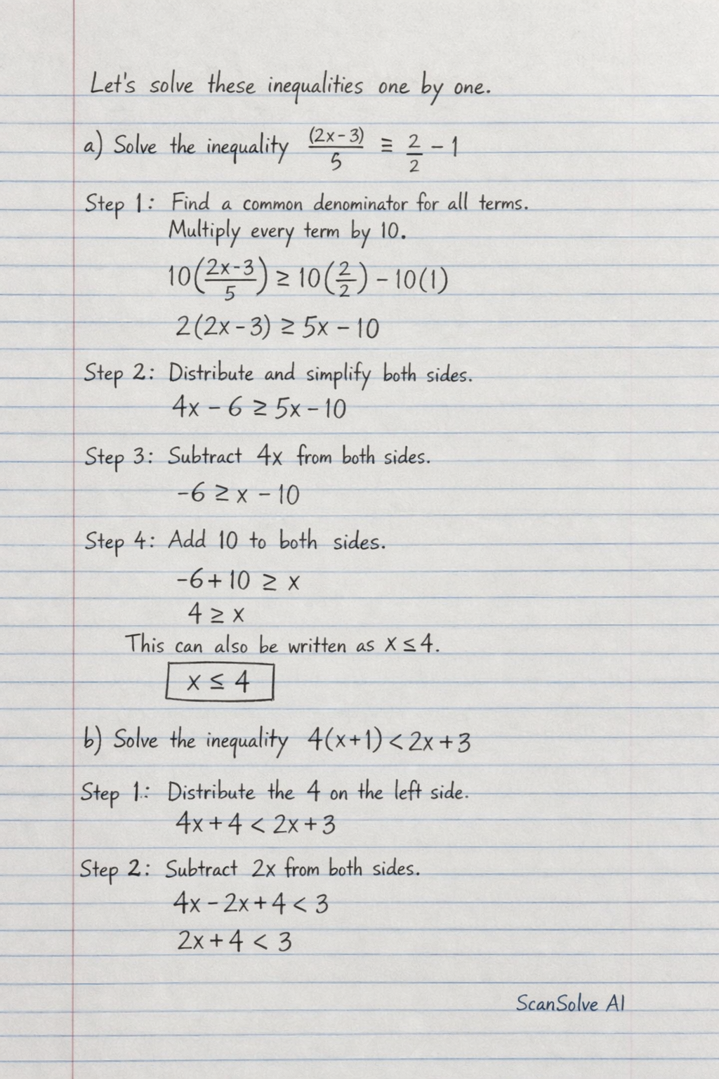 Handwritten step-by-step solution preview
