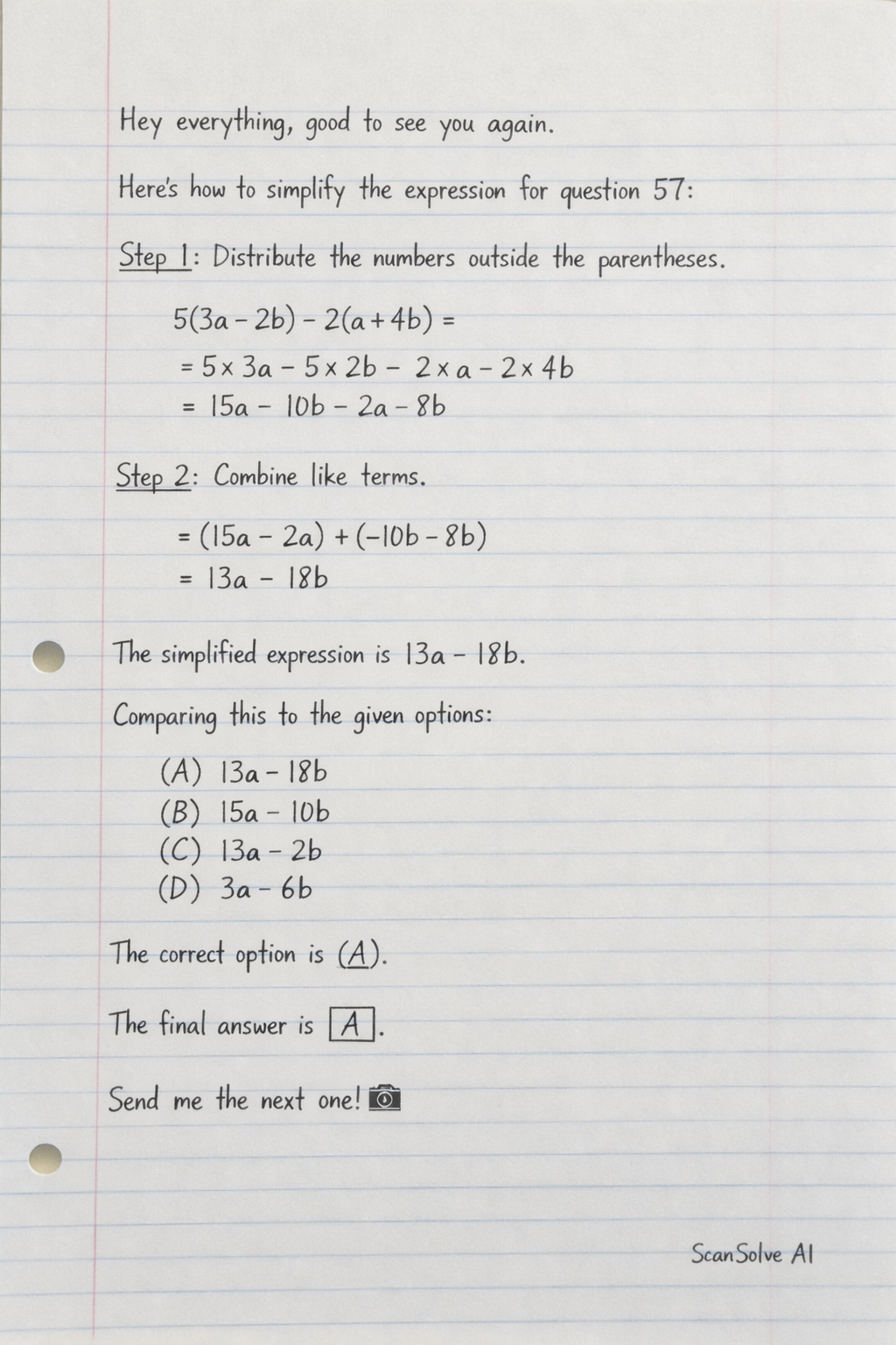 Handwritten step-by-step solution preview