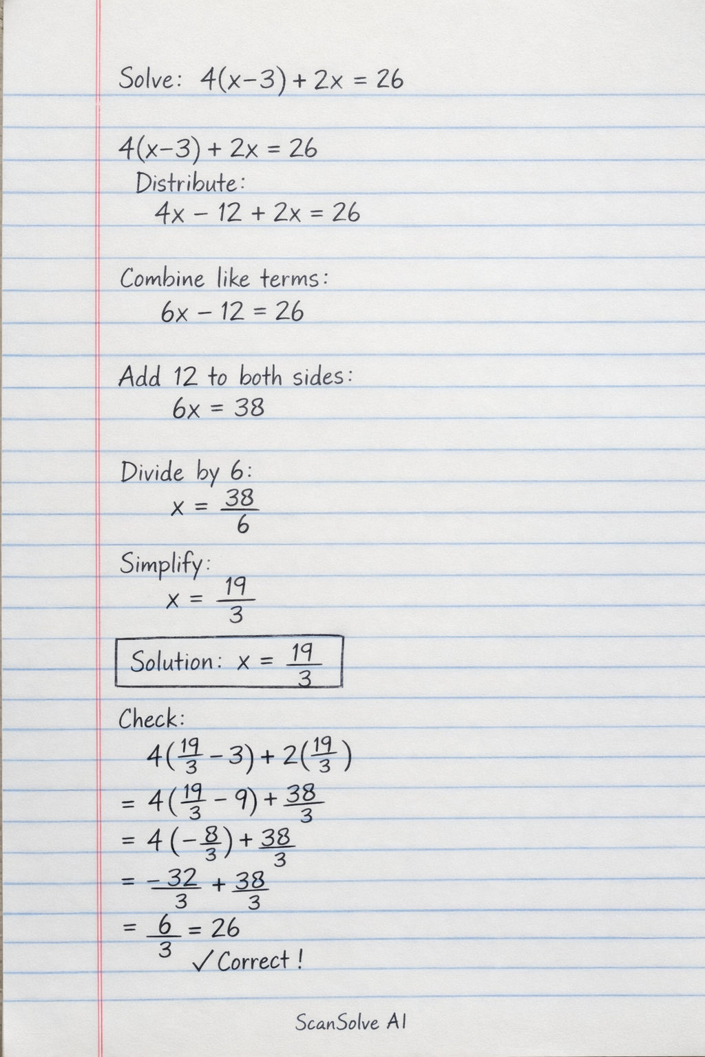 Handwritten step-by-step solution preview