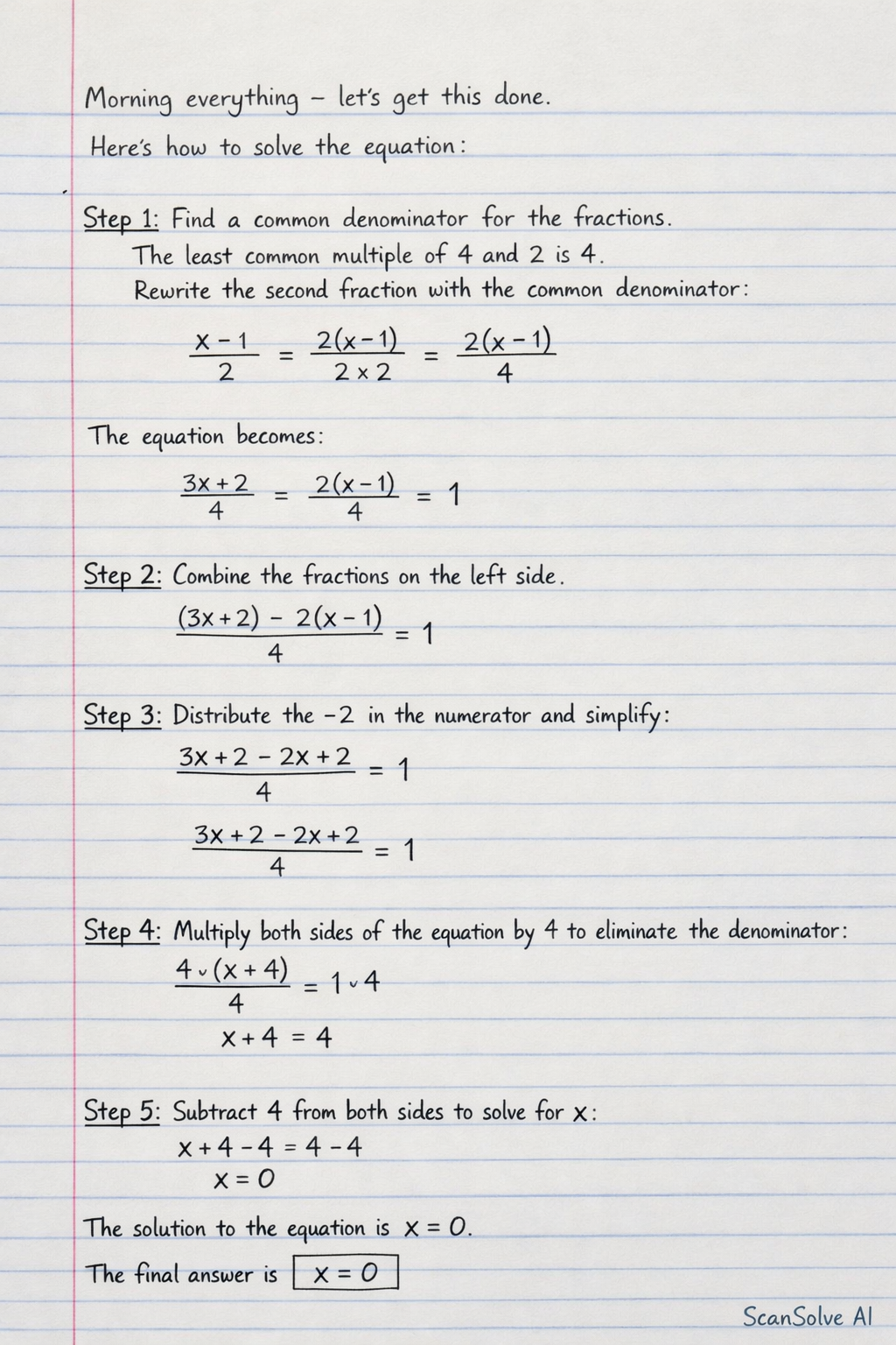 Handwritten step-by-step solution preview