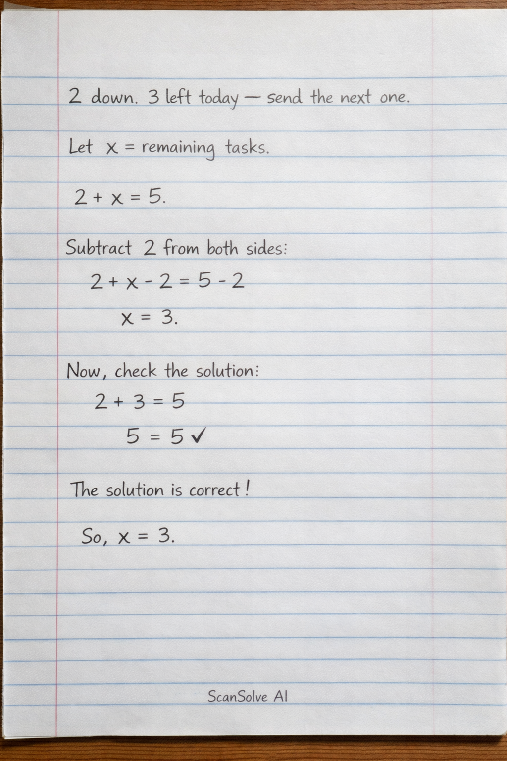 Handwritten step-by-step solution preview