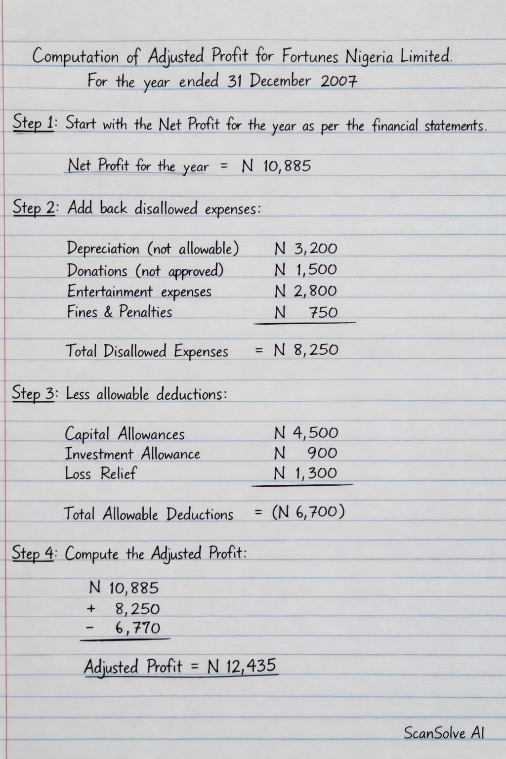 Handwritten step-by-step solution preview