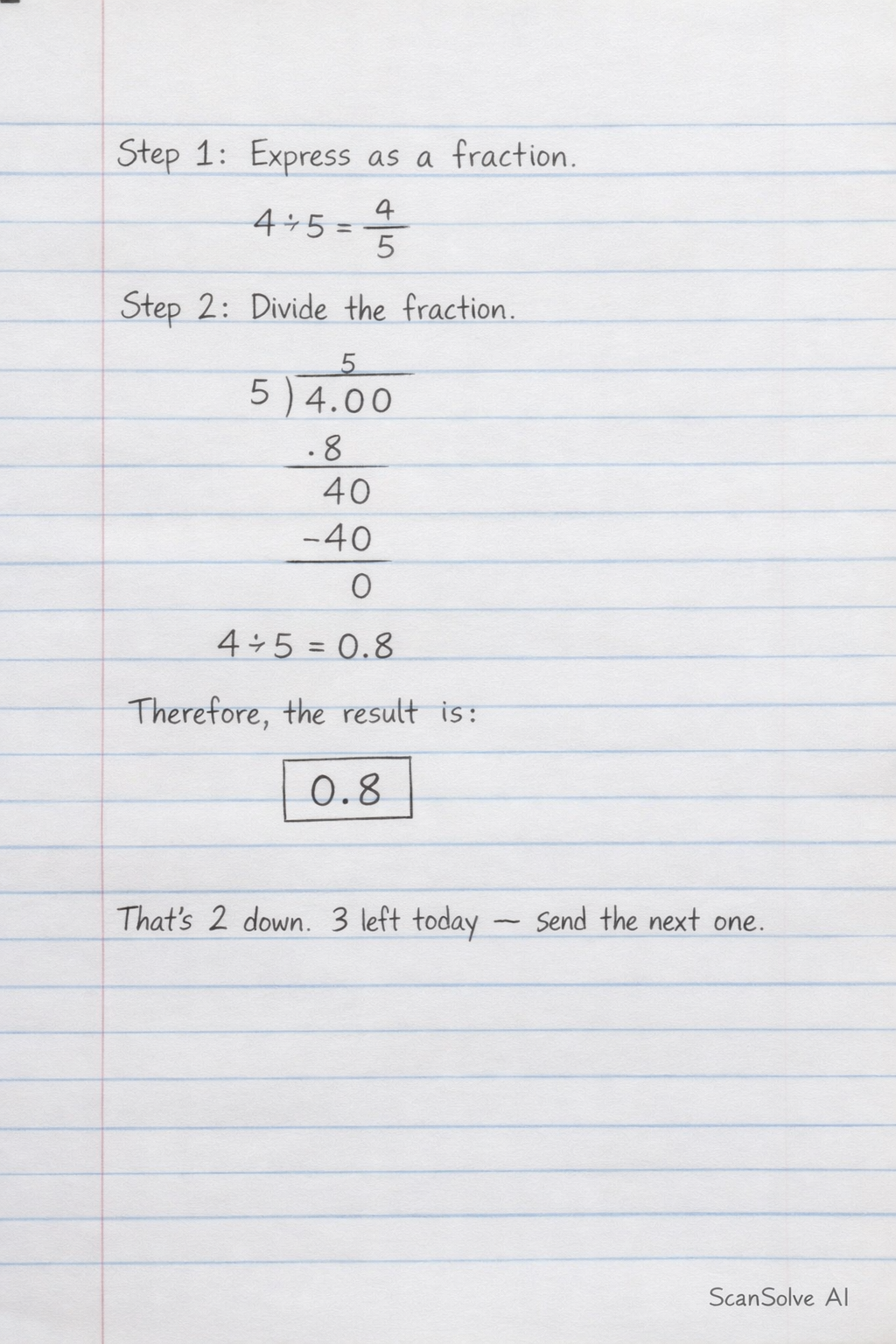 Handwritten step-by-step solution preview