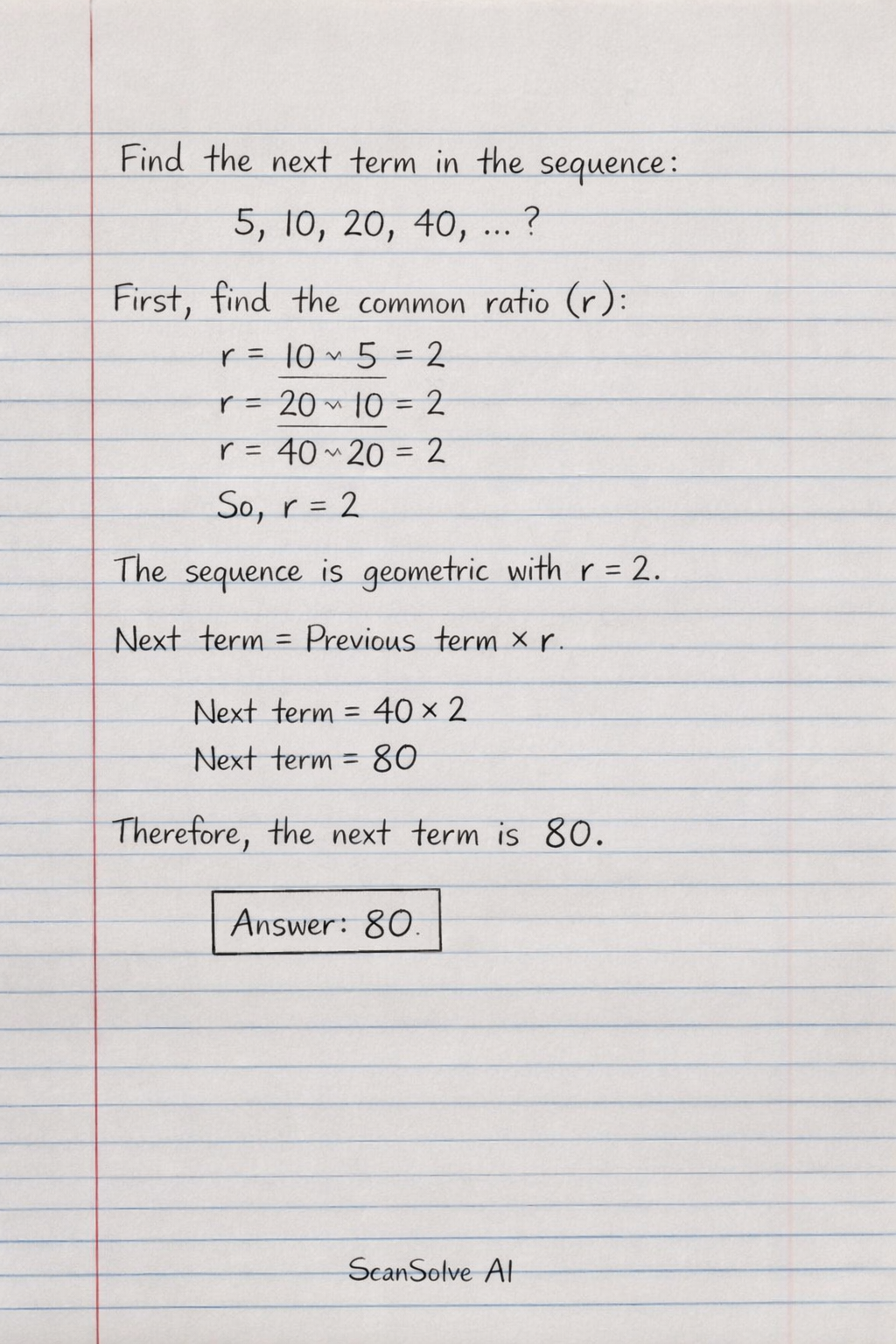 Handwritten step-by-step solution preview