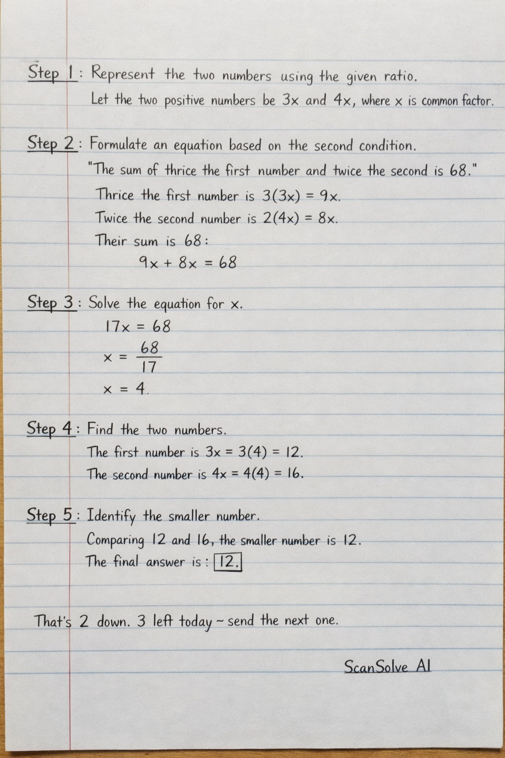 Handwritten step-by-step solution preview