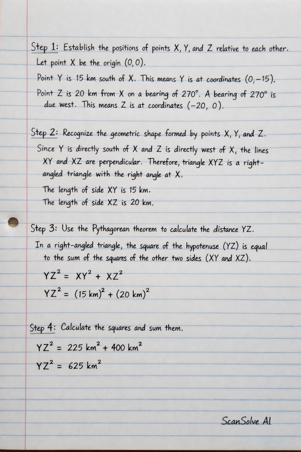 Handwritten step-by-step solution preview