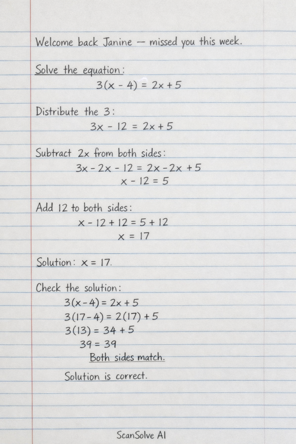 Handwritten step-by-step solution preview