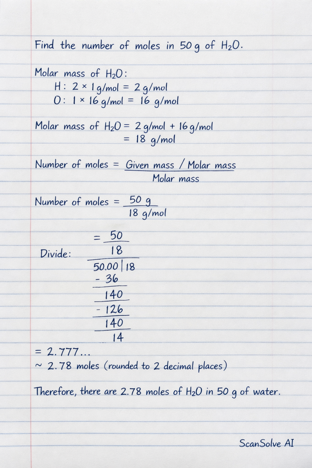 Handwritten step-by-step solution preview