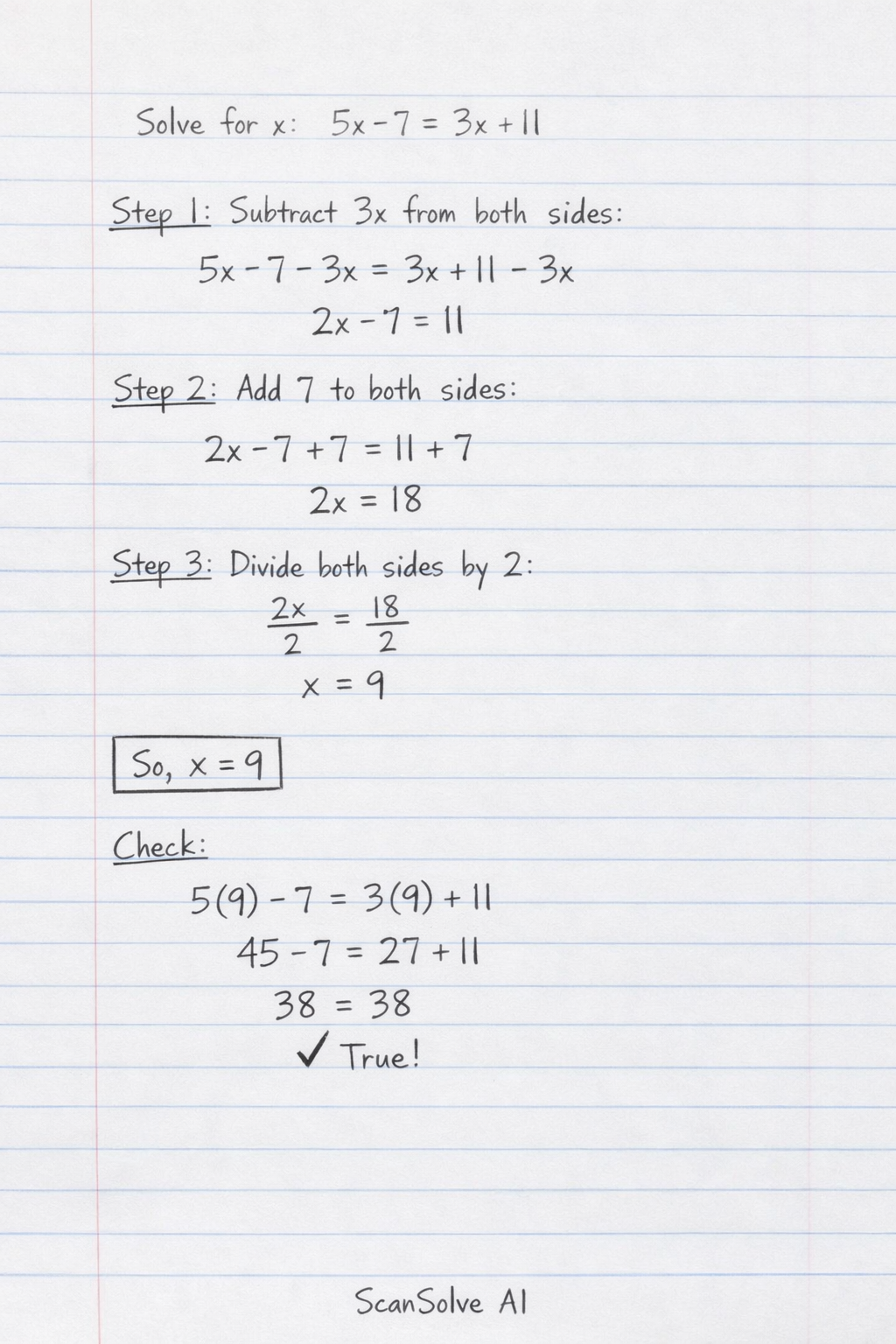 Handwritten step-by-step solution preview