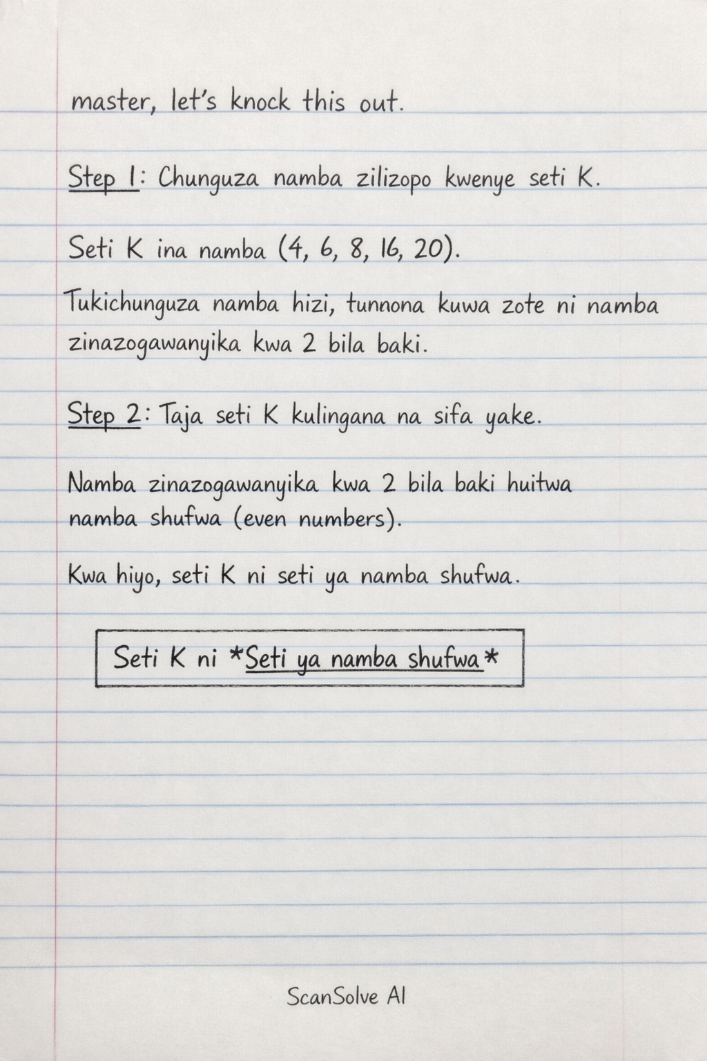 Handwritten step-by-step solution preview