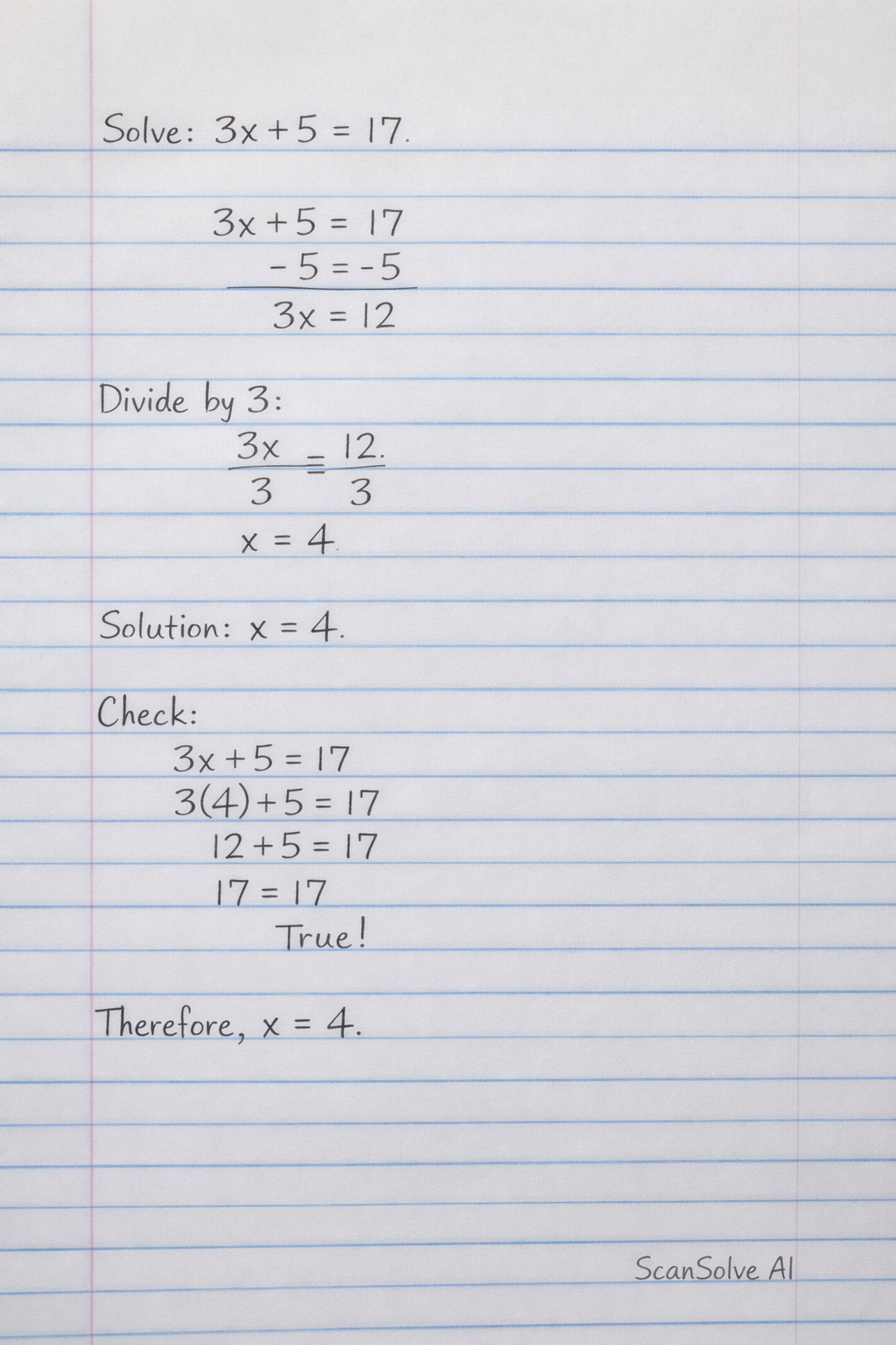Handwritten step-by-step solution preview