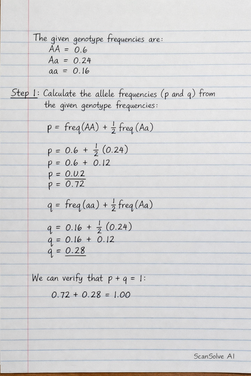 Handwritten step-by-step solution preview