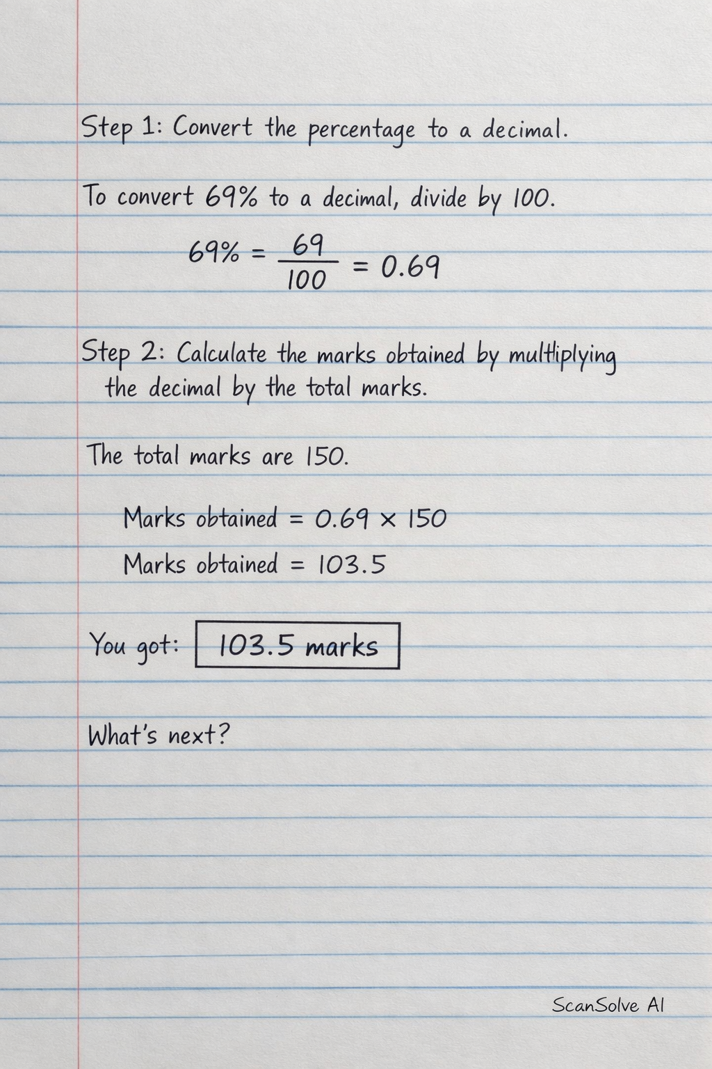 Handwritten step-by-step solution preview