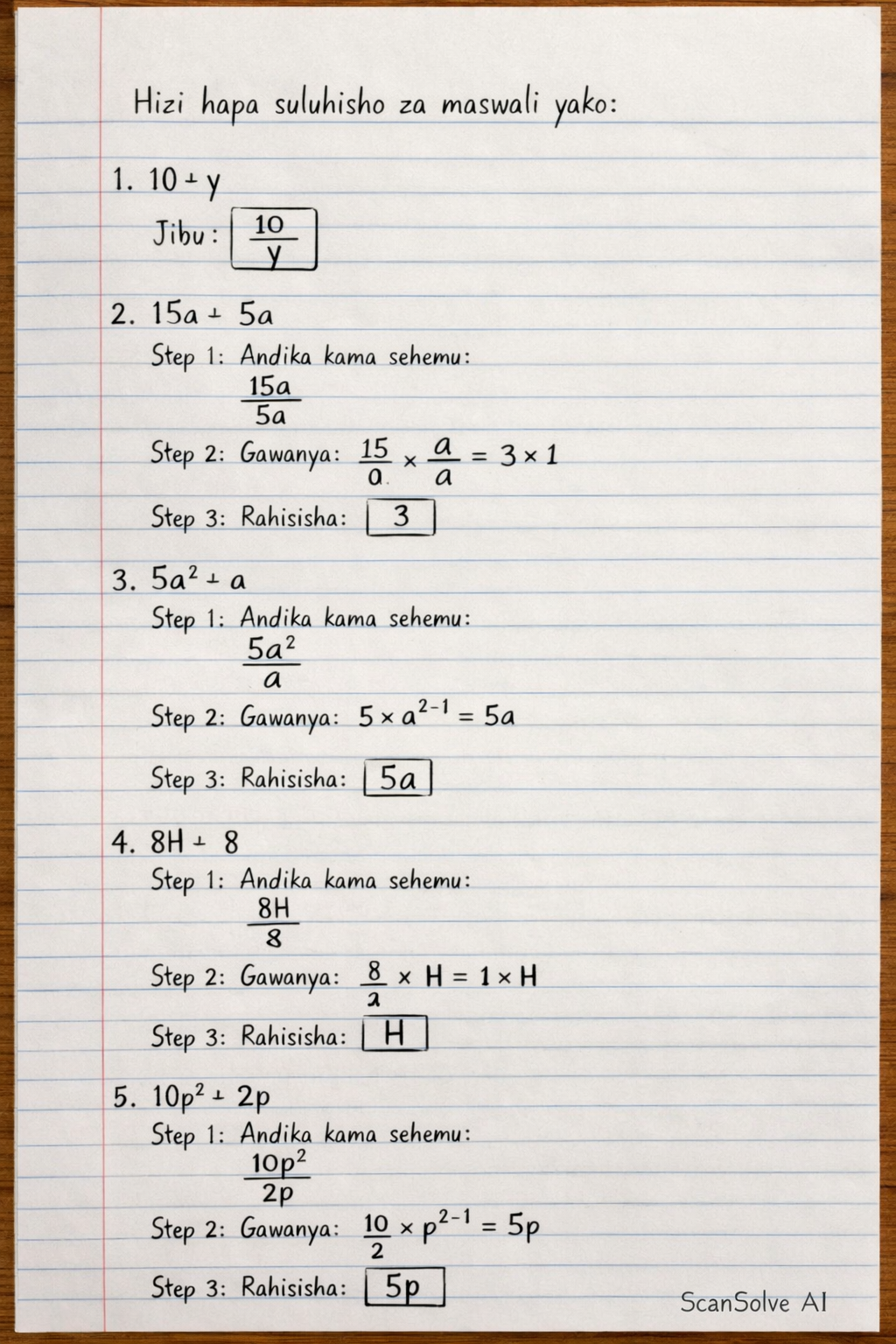 Handwritten step-by-step solution preview