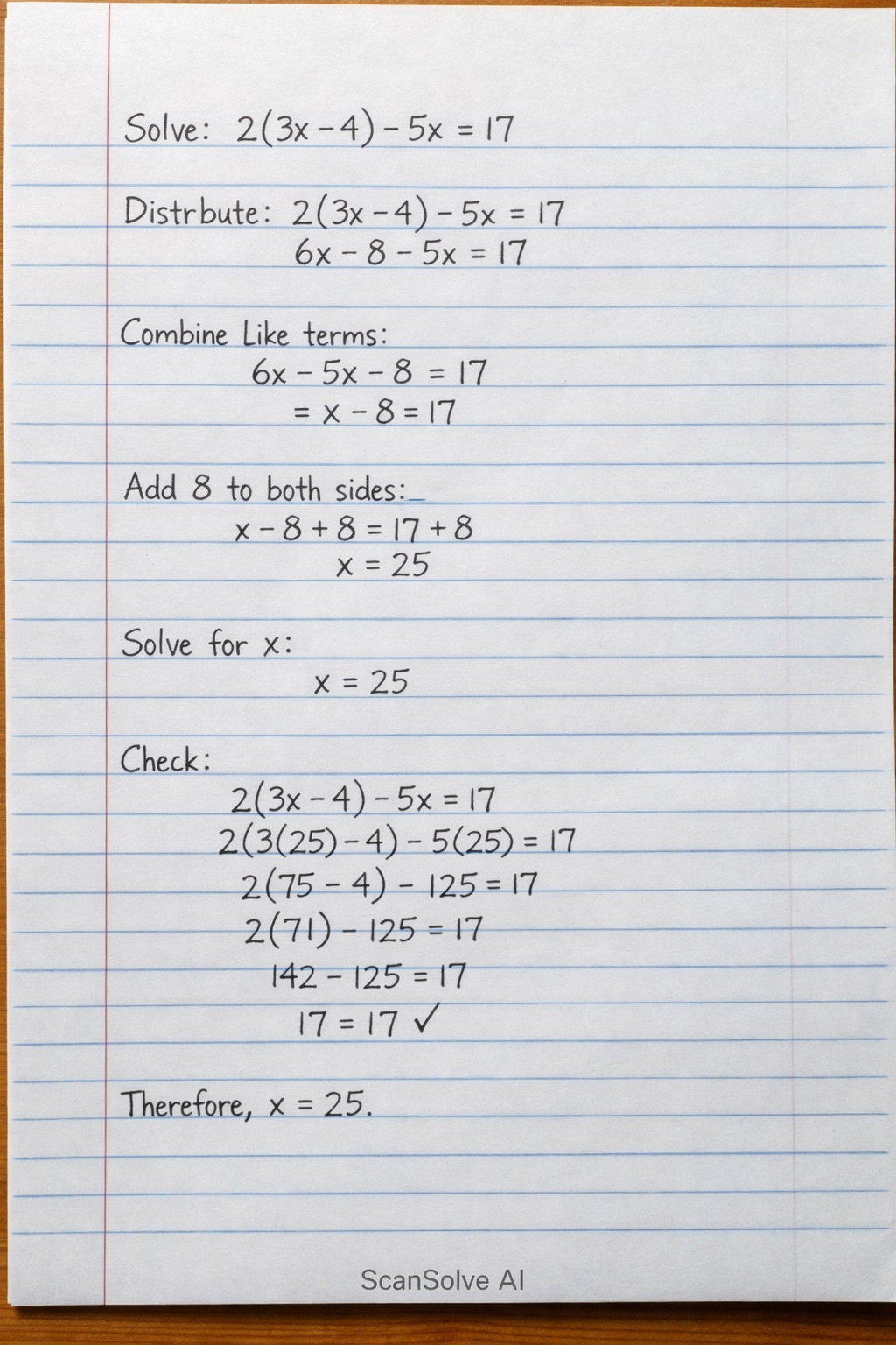 Handwritten step-by-step solution preview